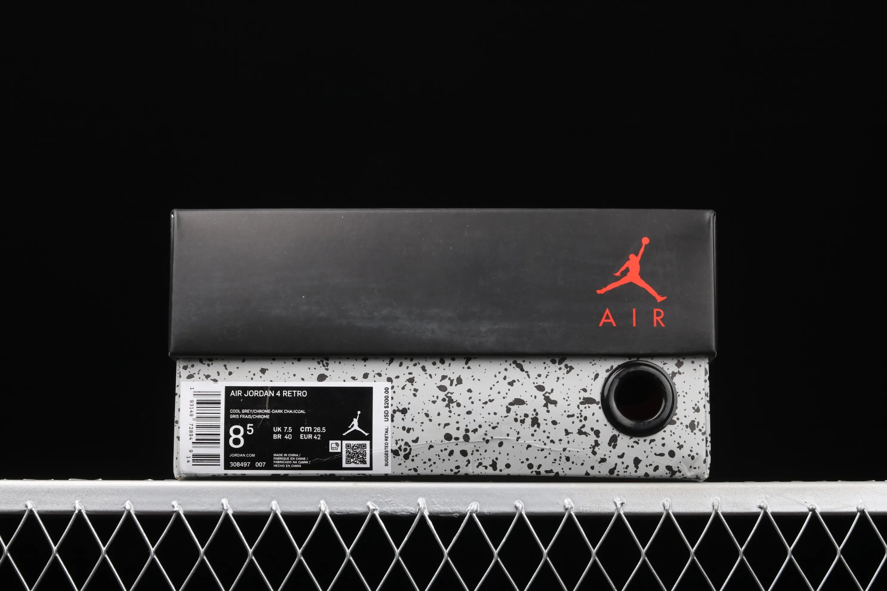 All categories Air Jordan Jordan series basketball shoes Air Jordan 4 Pure original Air Jordan 4 Retro "Cool Grey" AJ4 Joe 4 new cool gray 308497-007